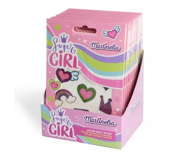 Tatuaje temporare cu glitter Super Girl, Martinelia, 68022