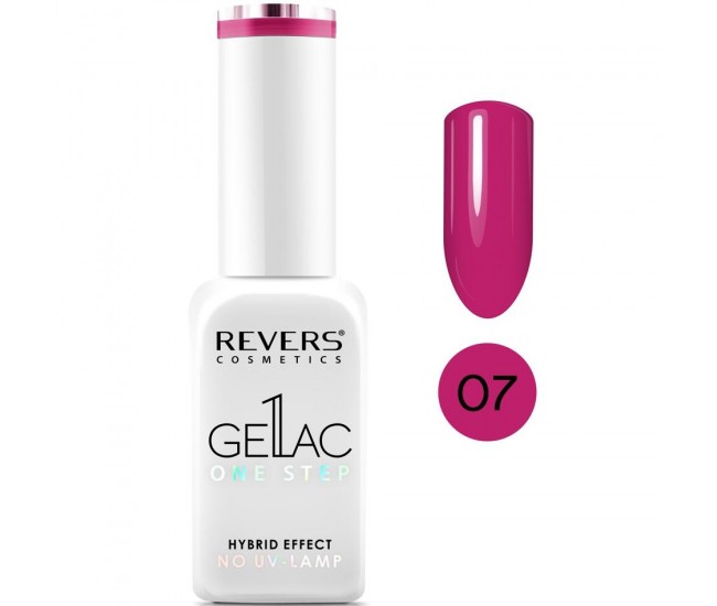 Lac de unghii Gellac 1 Step, Hybrid Effect, Non UV, Revers, 07 Cyclam, 10 ml