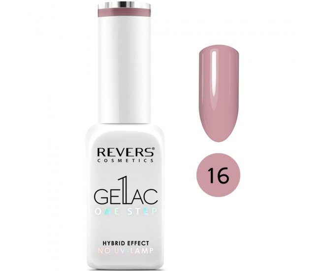 Lac de unghii Gellac 1 Step, Hybrid Effect, Non UV, Revers, 16 Crem, 10 ml