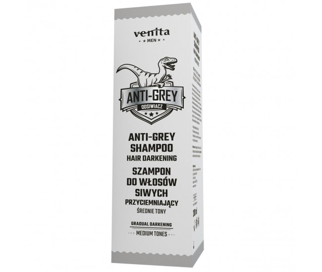 Sampon anti-incaruntire pentru barbati, tonuri medii, Venita Men AntiGrey, 200ml