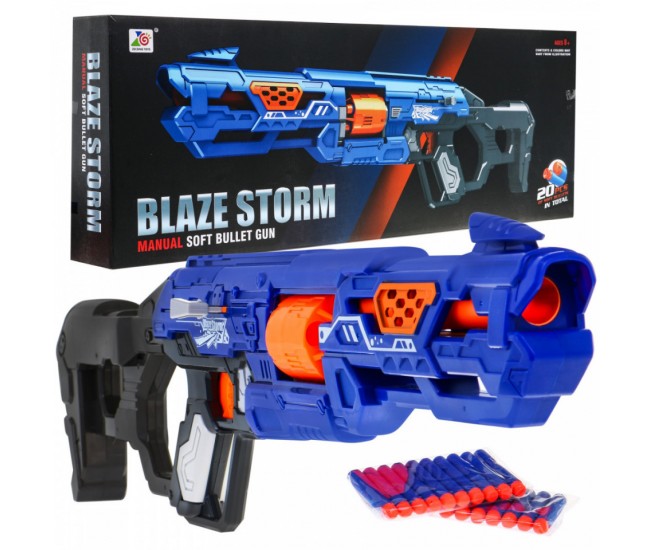 Arma de jucarie Blaze Storm, pusca manuala cu 20 gloante