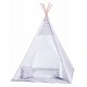 Cort de joaca Teepee cu cadru din lemn si doua perne, Woodyland