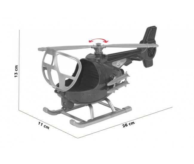 Elicopter de jucarie, Technok, 26 cm, albastru