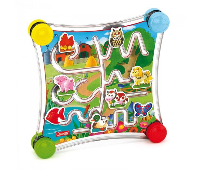 Joc labirint cu 2 fete Puzzle Labirinto, Quercetti