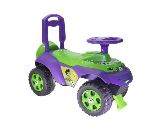 Masinuta Ride-on Doloni cu sunete si lumini , mov cu verde