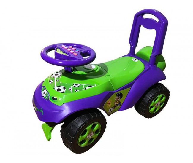 Masinuta Ride-on Doloni cu sunete si lumini , mov cu verde