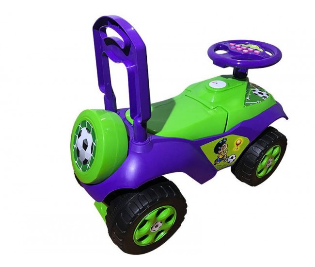 Masinuta Ride-on Doloni cu sunete si lumini , mov cu verde