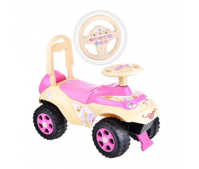 Masinuta Ride-on Doloni cu sunete si lumini, roz