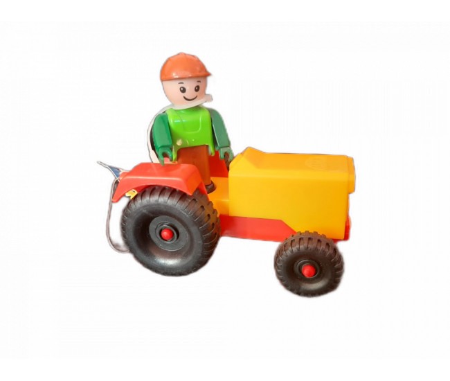 Mini tractor cu figurina, 12 cm, Lena