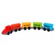 Mini trenulet TechnoK, locomotiva cu 4 vagoane, multicolor