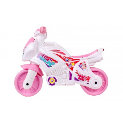 Motocicleta de curse My Little Fancy Bike, TechnoK, alb cu roz