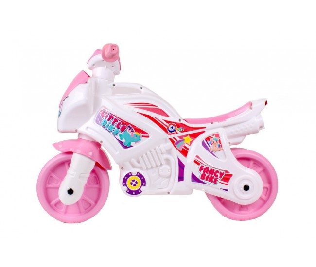 Motocicleta de curse My Little Fancy Bike, TechnoK, alb cu roz