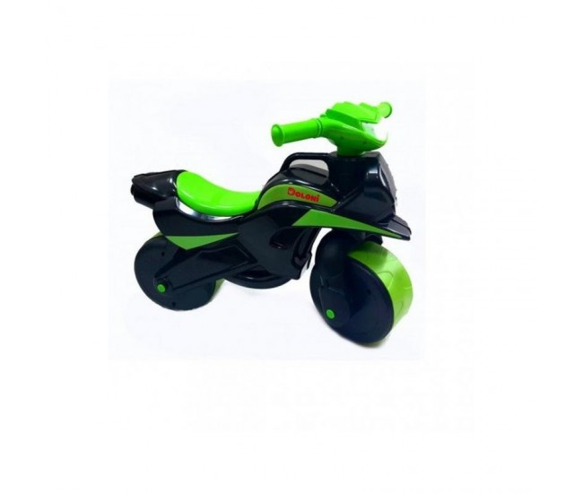 Motocicleta Ride-on de curse Doloni cu sunete si lumini, negru cu verde