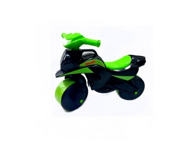 Motocicleta Ride-on de curse Doloni cu sunete si lumini, negru cu verde