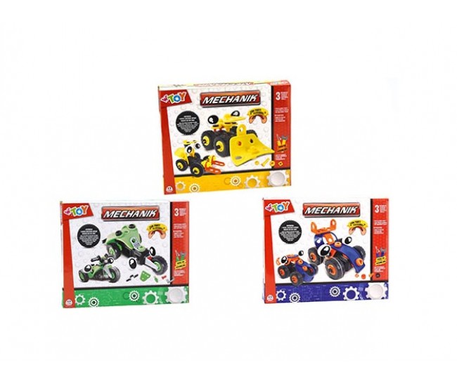 Set constructie vehicule 2 in 1, Globo Wtoy