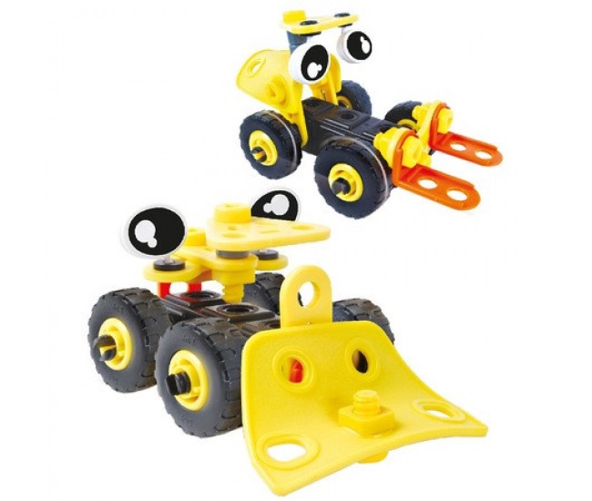 Set constructie vehicule 2 in 1, Globo Wtoy