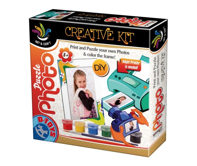 Set creativ puzzle foto cu rama, Dtoys