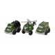 Set de 3 mini vehicule militare vesele, TechnoK, verde