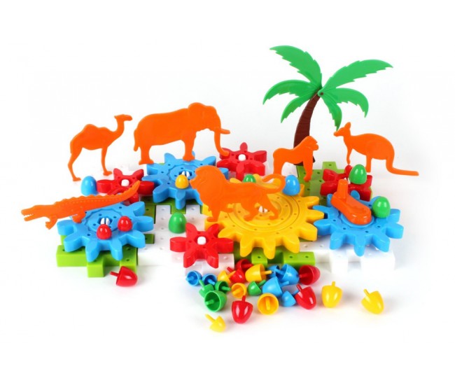 Set de constructie safari, TechnoK, 66 de piese