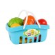 Set de fructe in cos de picnic verde, Technok, (5354), 17 piese