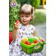 Set de fructe in cos de picnic verde, Technok, (5354), 17 piese