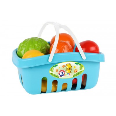 Set de fructe si legume in cos de picnic, Technok, 17 piese