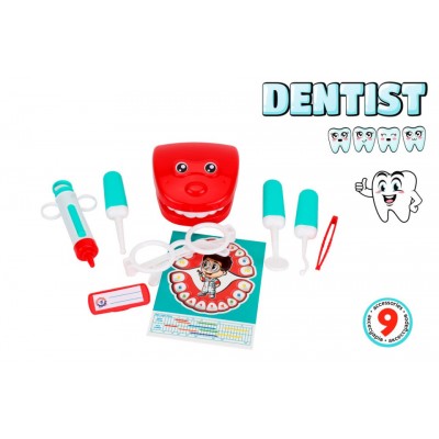 Set doctor de stomatologie, TechnoK, la dentist, 9 accesorii