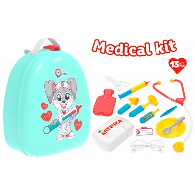 Set medical cu 13 accesorii TechnoK in gentuta tip rucsac