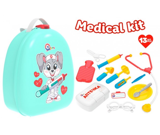 Set medical cu 13 accesorii TechnoK in gentuta tip rucsac