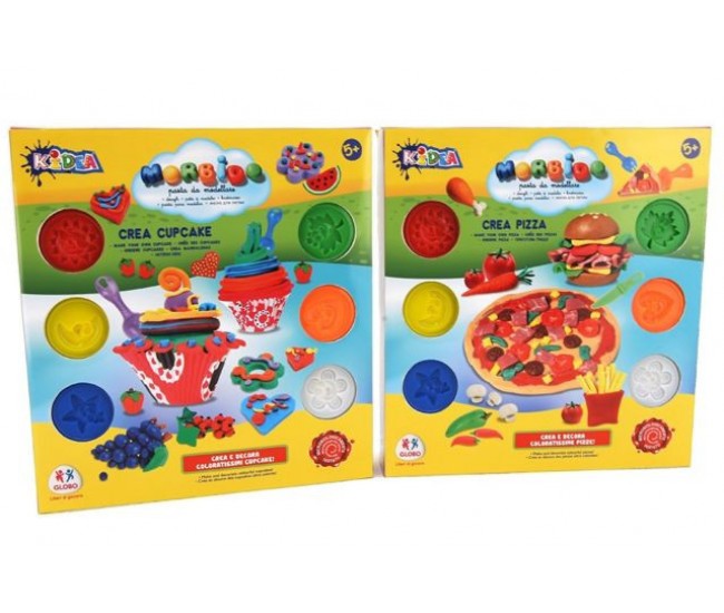 Set plastilina Globo Kidea, pizza sau prajituri