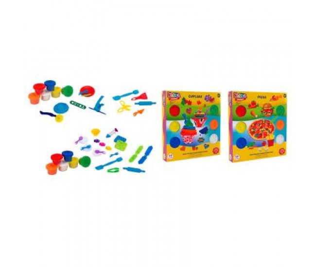 Set plastilina Globo Kidea, pizza sau prajituri