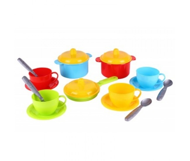 Set vesela, Technok, multicolor