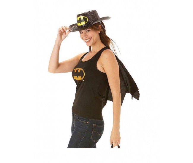 Top Batgirl pentru adulti, cu sigla Batman, marimea S