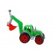 Tractor cu cupa, TechnoK, (3435) cu brat mobil, verde