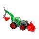 Tractor cu excavator si cupa, TechnoK, (3671) cu brat mobil, verde