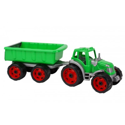 Tractor cu remorca, TechnoK, (3442), verde