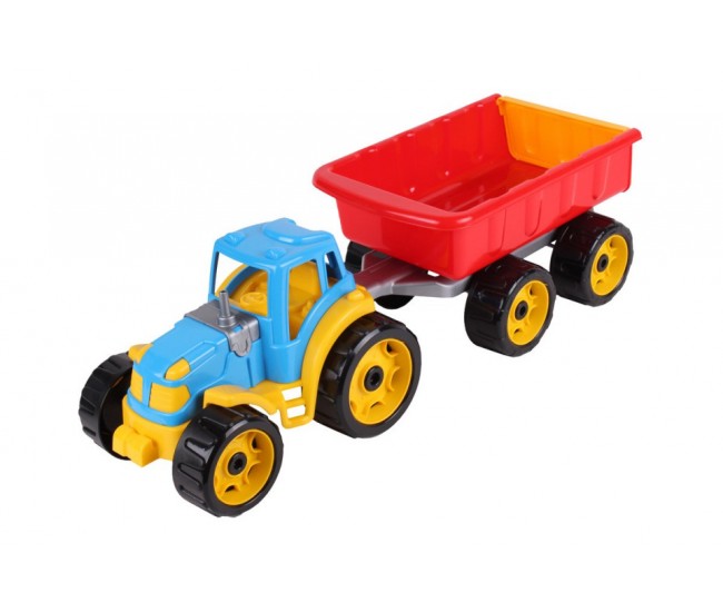 Tractor cu remorca, TechnoK, (3442), verde