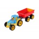 Tractor cu remorca, TechnoK, (3442), verde