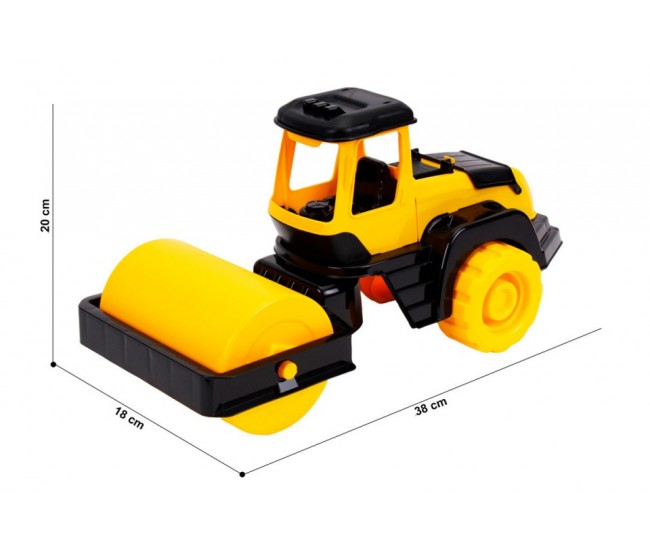 Utilaj compactor de jucarie, TechnoK,38 cm, galben