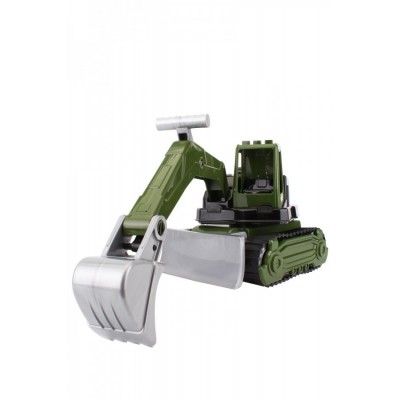 Utilaj de constructie buldozer cu cupa, Technok, verde militar