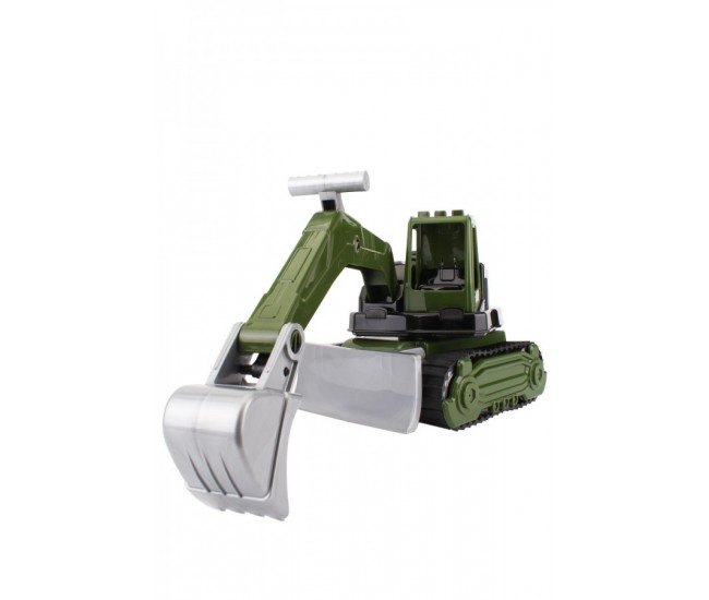 Utilaj de constructie buldozer cu cupa, Technok, verde militar