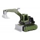 Utilaj de constructie buldozer cu cupa, Technok, verde militar