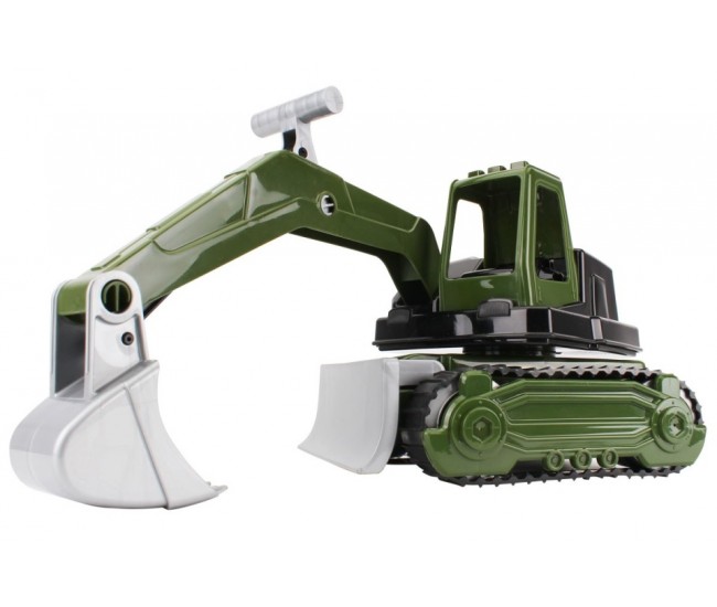 Utilaj de constructie buldozer cu cupa, Technok, verde militar