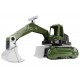 Utilaj de constructie buldozer cu cupa, Technok, verde militar