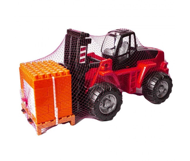 Stivuitor+palet cuburi - PowerTruck, 48x22x23 cm, Wader