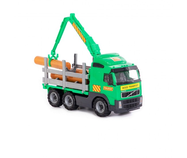 Camion cu lemne - Volvo PowerTruck, 45x19x25 cm, Wader