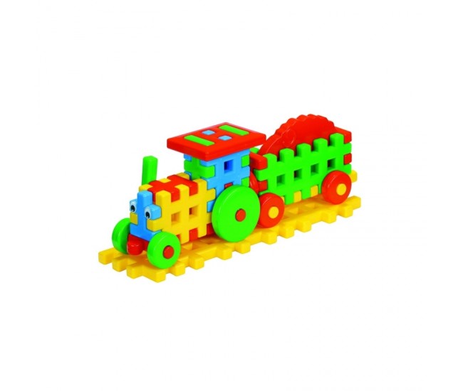 Cuburi constructii, 38x10,3x15 cm, Tractor - Tupiko