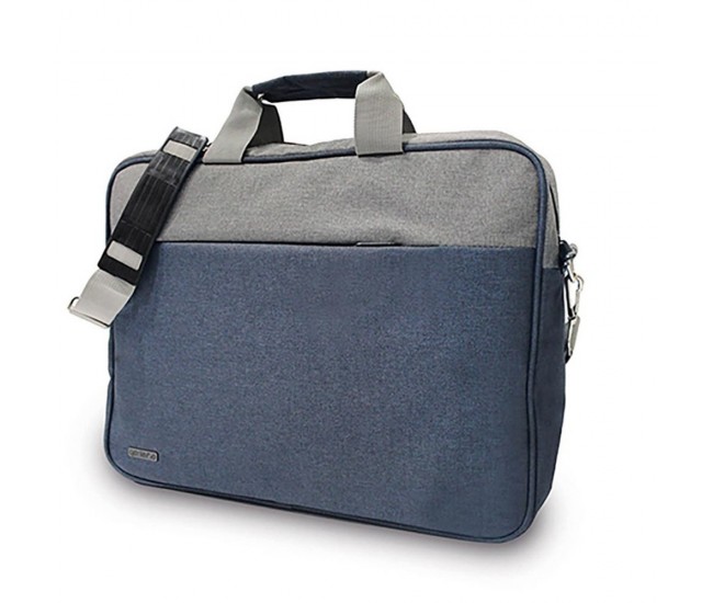 Geanta laptop, albastru/gri, 39x7x30 cm - OFFISHOP