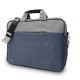 Geanta laptop, albastru/gri, 39x7x30 cm - OFFISHOP