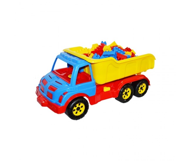 Camion plastic 60 cm + 80 cuburi - ROBENTOYS